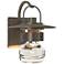 Mason Small Outdoor Sconce - Smoke Finish - Clear Glass