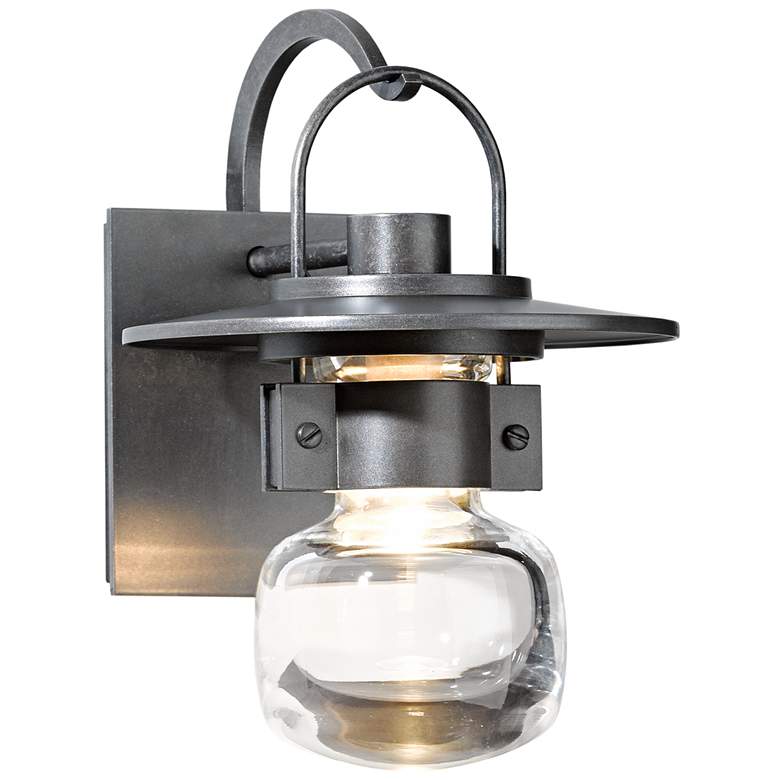 Image 1 Mason Small Outdoor Sconce - Steel Finish - Clear Glass