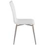Mason White Faux Leather Swivel Dining Chairs Set of 2