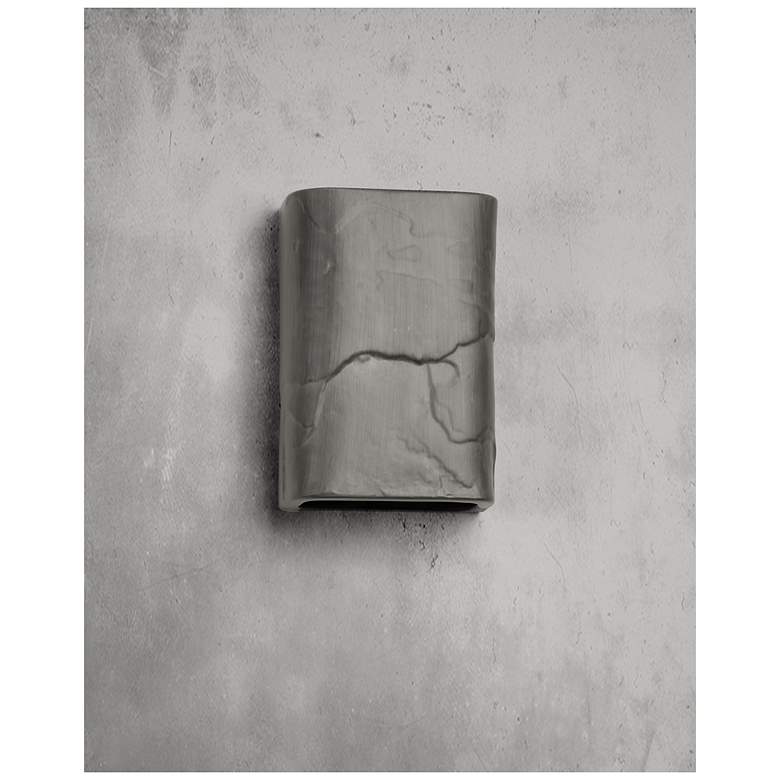 Image 3 Masons-select-12-inch-high-ceramic-pewter-up/down-LED-outdoor-wall-light more views