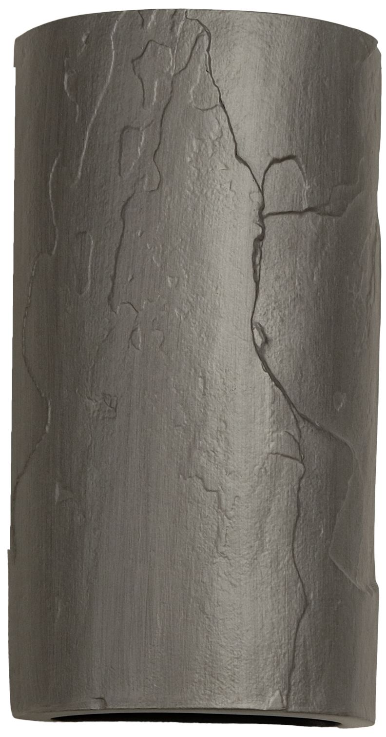 Image 2 Masons-select-13-inch-high-ceramic-pewter-up/down-LED-outdoor-wall-light