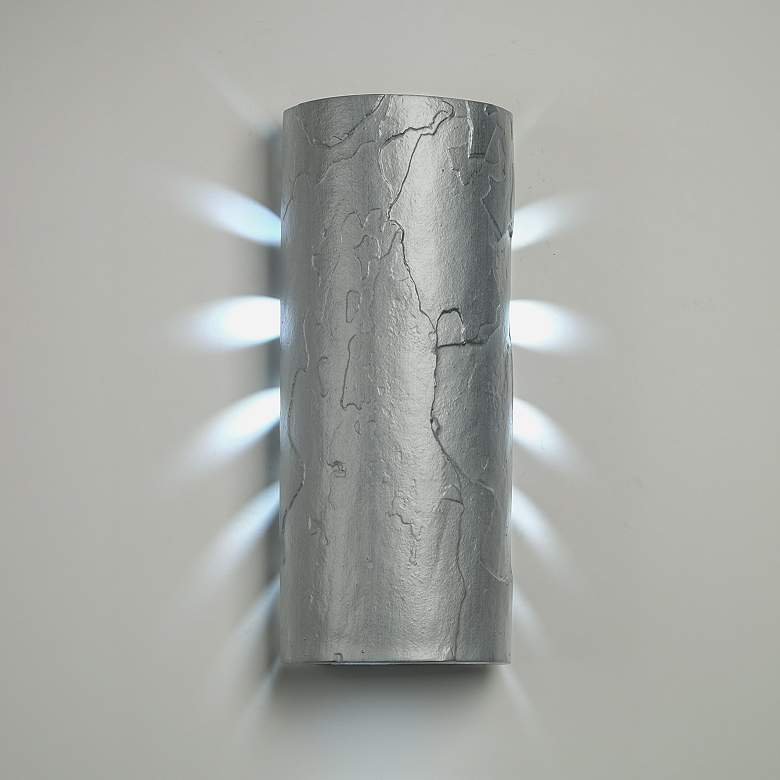 Image 1 Masons-select-17-inch-high-ceramic-pewter-up/down-LED-outdoor-wall-light