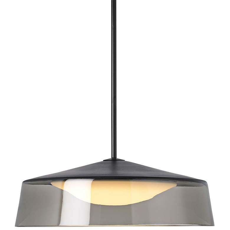 Image 2 Masque Grande 18" Wide Smoke Pendant Light