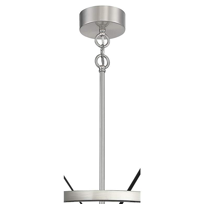 Image 6 Mass Transit 35 inch Wide Brushed Nickel 30-Light LED Pendant more views