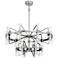 Mass Transit 35"W Brushed Nickel 30-Light 2-Tier Chandelier