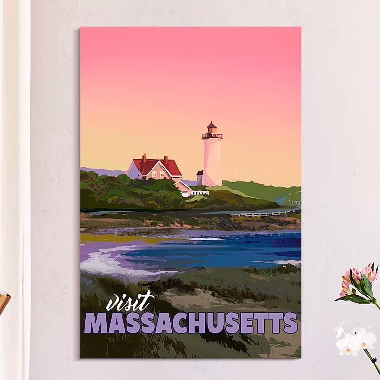 Image 1 Massachusetts Mornings 24 inch x 36 inch Printed Glass Wall Art