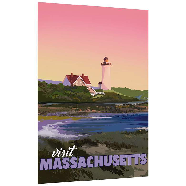 Image 3 Massachusetts Mornings 24" x 36" Printed Glass Wall Art more views