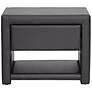 Massey 19 1/2" Wide Black Upholstered Modern Nightstand