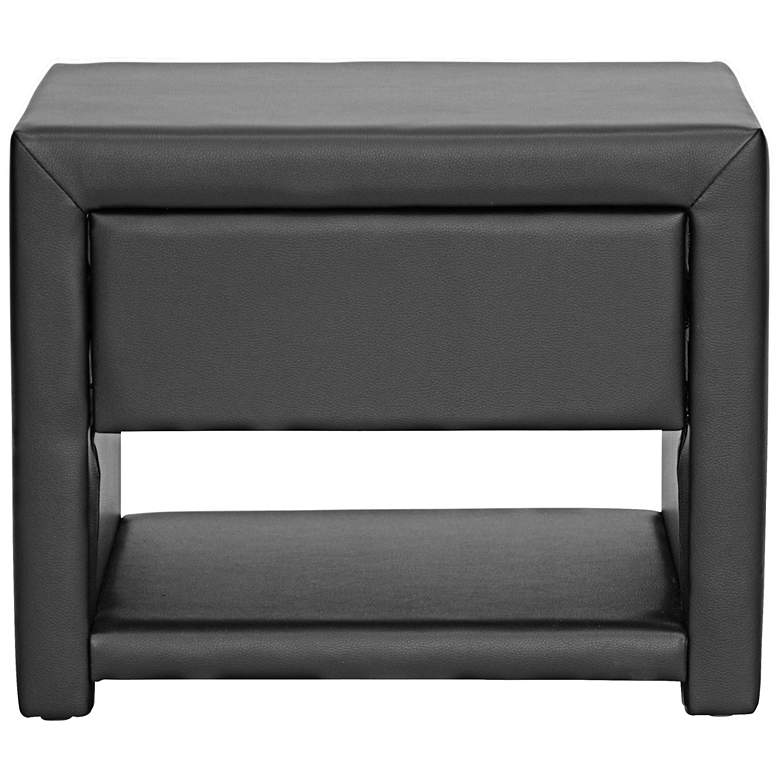 Image 3 Massey 19 1/2 inch Wide Black Upholstered Modern Nightstands Set of 2 more views