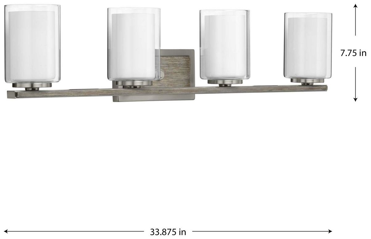 Image 4 Mast Collection Four-Light Clear Glass Coastal Bath Vanity Light more views