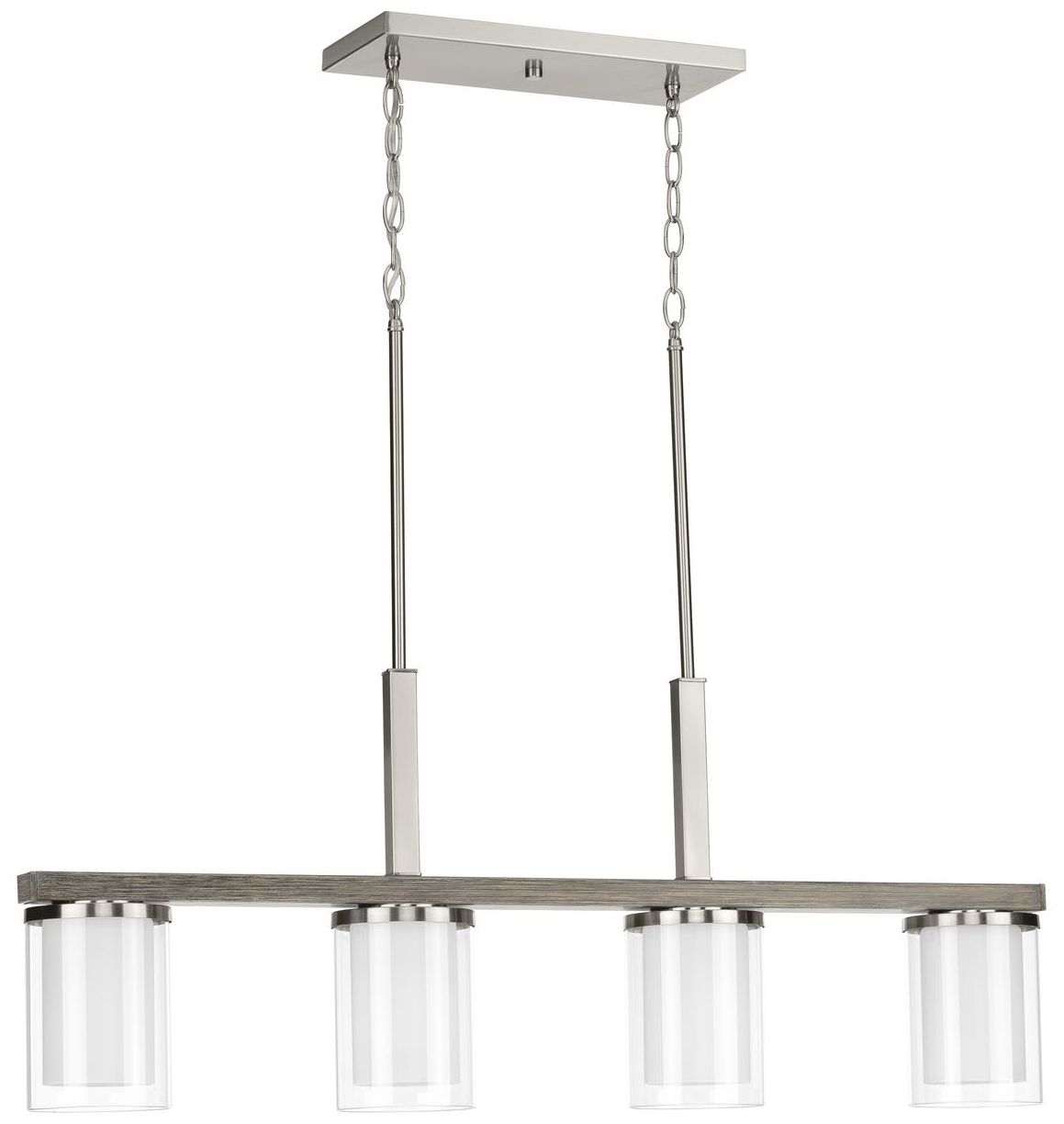 Mast Collection Four-Light Linear Chandelier