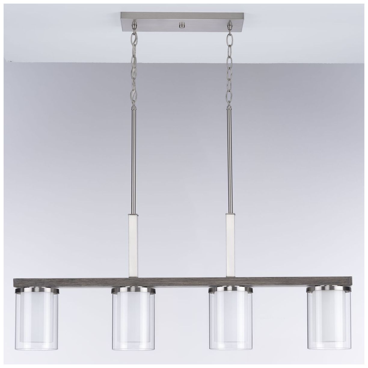 Mast Collection Four-Light Linear Chandelier