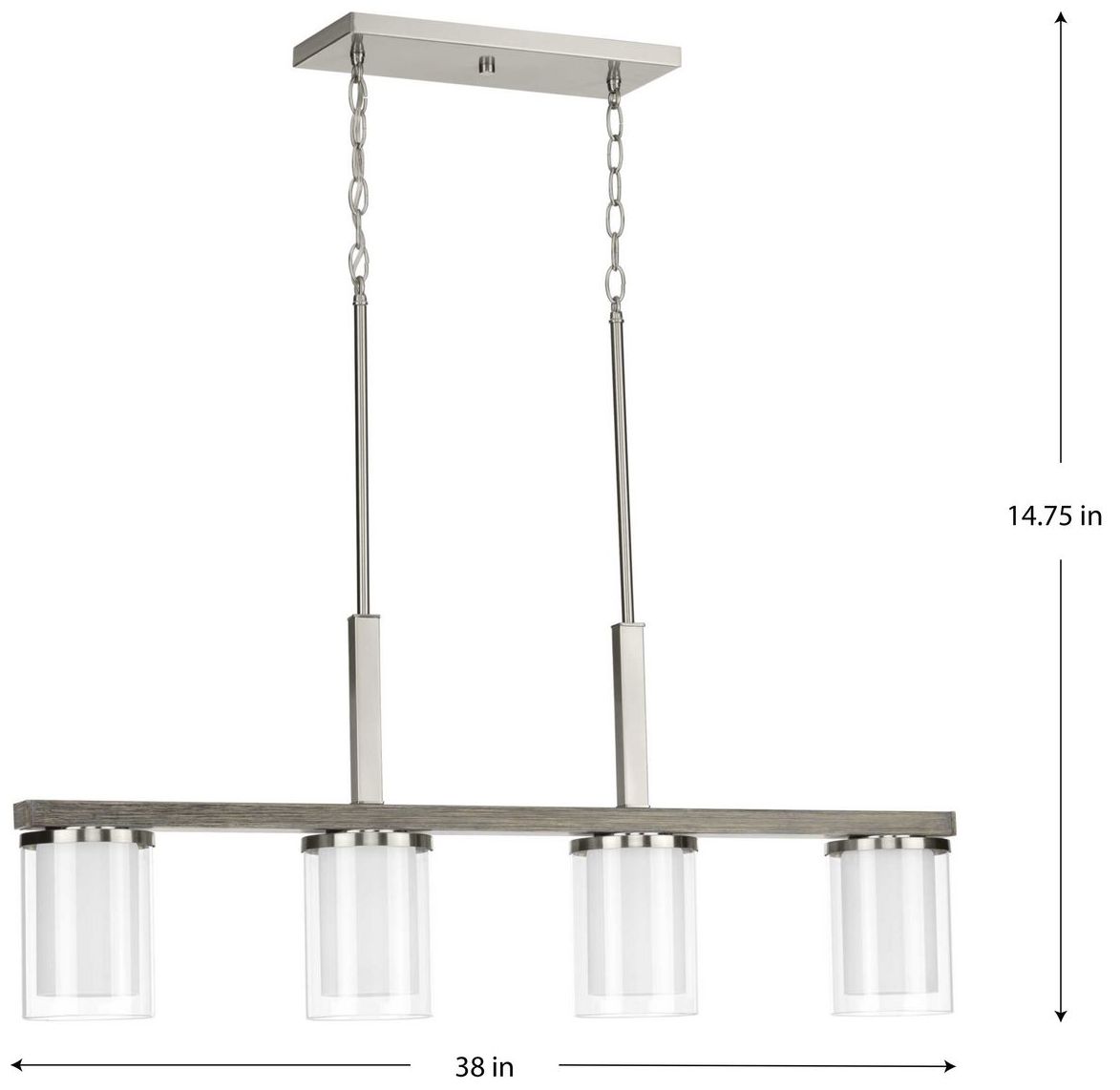 Image 4 Mast Collection Four-Light Linear Chandelier more views