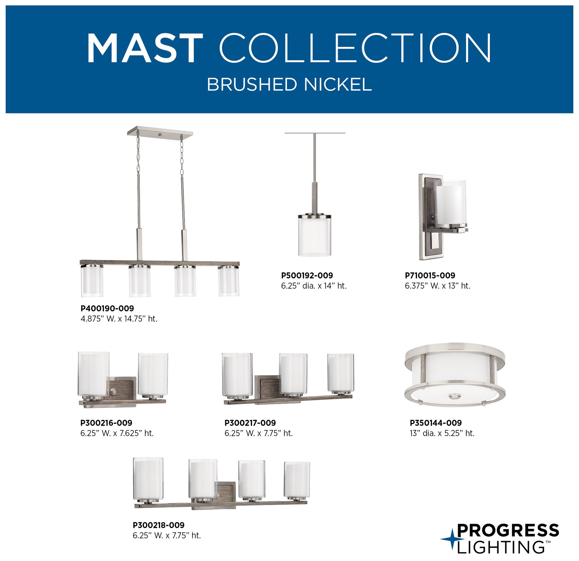Mast Collection Four-Light Linear Chandelier