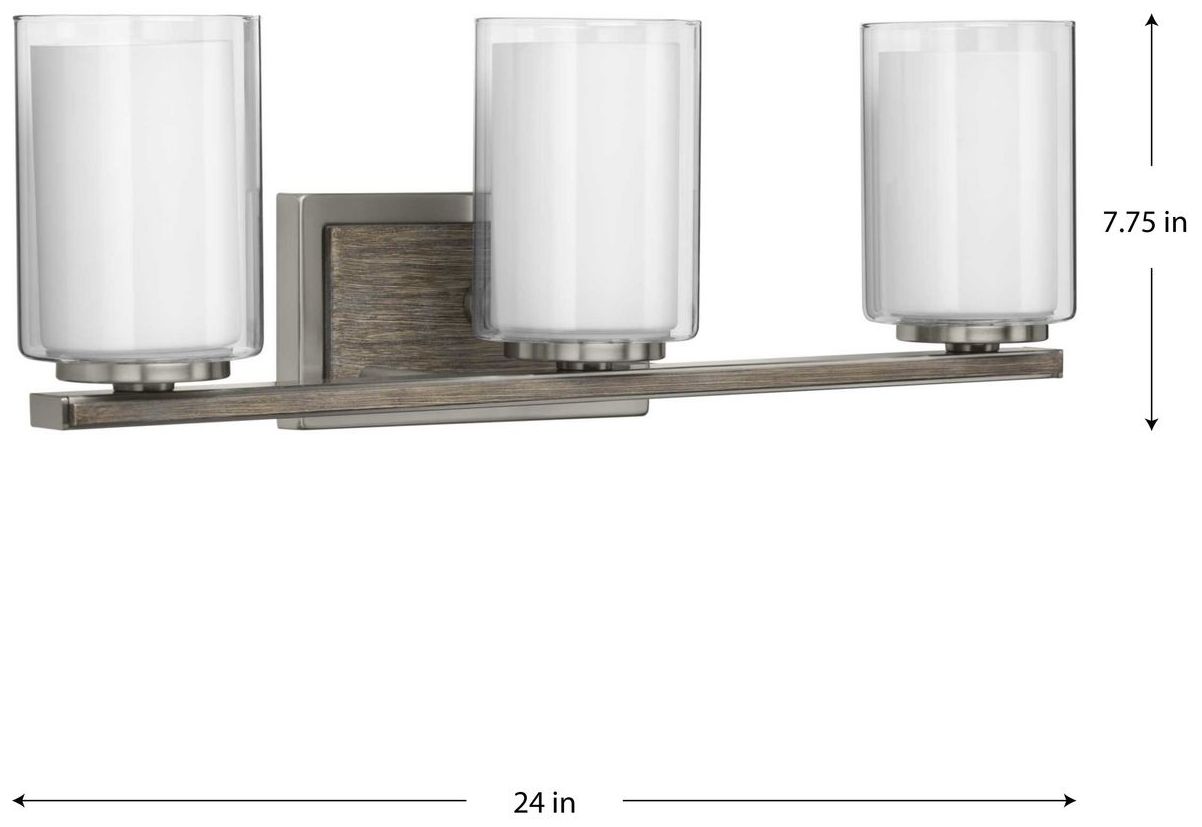 Image 4 Mast Collection Three-Light Clear Glass Coastal Bath Vanity Light more views