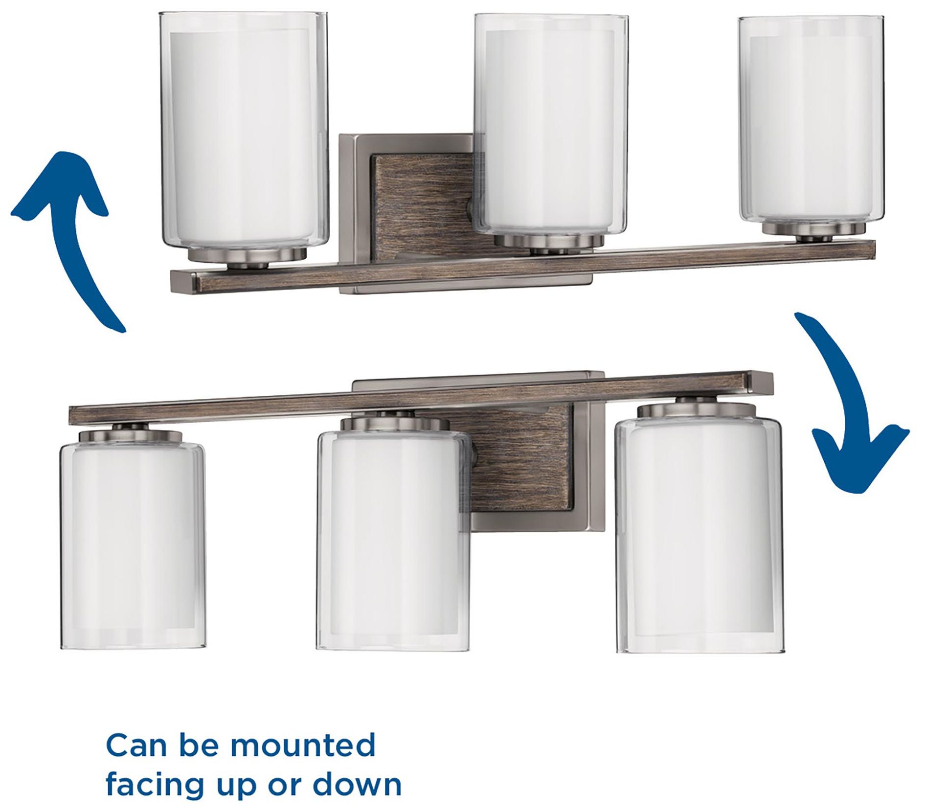 Mast Collection Three-Light Clear Glass Coastal Bath Vanity Light