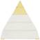 Mastaba 12 1/4"H White and Polished Brass Pyramid Sculpture