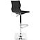 Master Black Faux Leather Chrome Adjustable Swivel Bar Stool