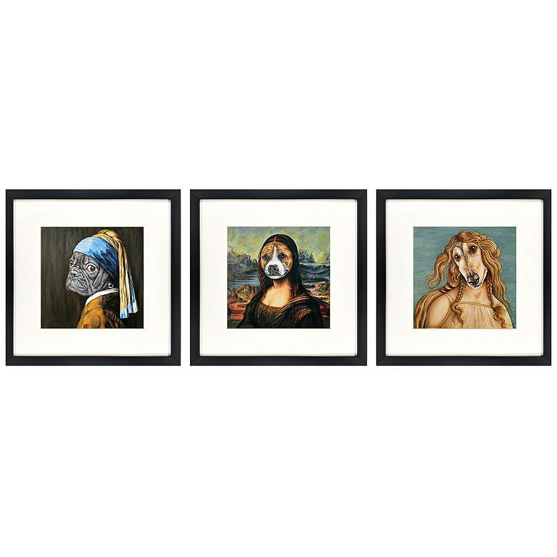 Image 1 Master Dogs II 16"W x 16"H Framed Art - Set of 3