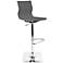 Master Gray Faux Leather Chrome Adjustable Swivel Bar Stool