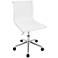 Master White Faux Leather Adjustable Task Chair