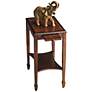 Masterpiece 12" Wide Olive Ash Burl Traditional Side Table
