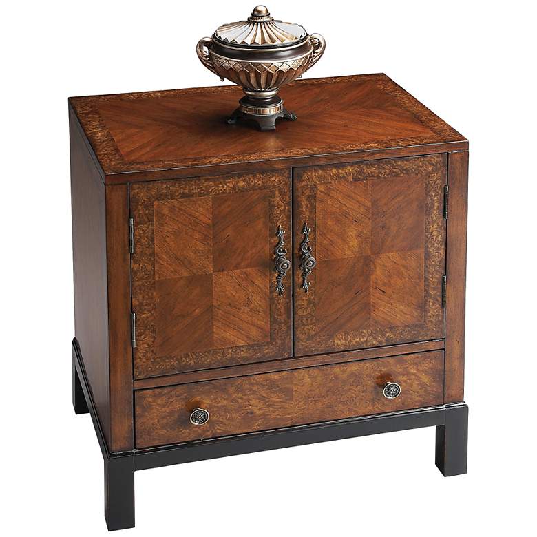 Image 1 Masterpiece Cherry and Burl Accent Cabinet