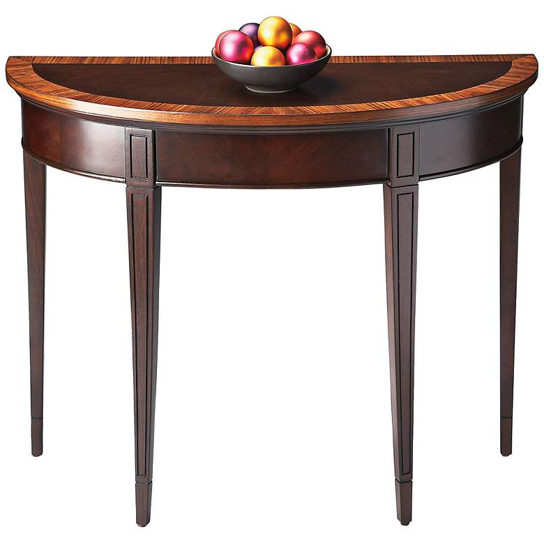 Image 1 Masterpiece Cherry Demilune Console Table