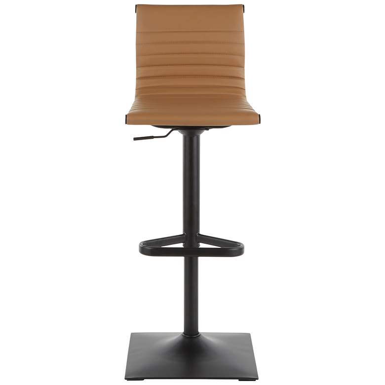 Masters Camel Faux Leather Adjustable Swivel Bar Stool more views