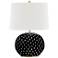 Mastic Black and White Ceramic Accent Table Lamp