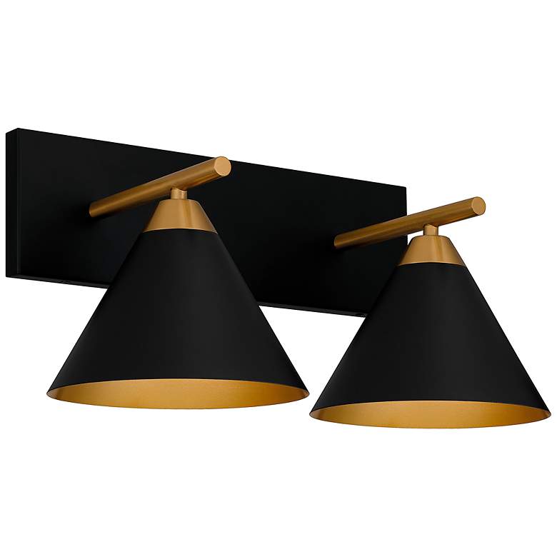 Image 2 Mastro 2-Light Matte Black Bath Light