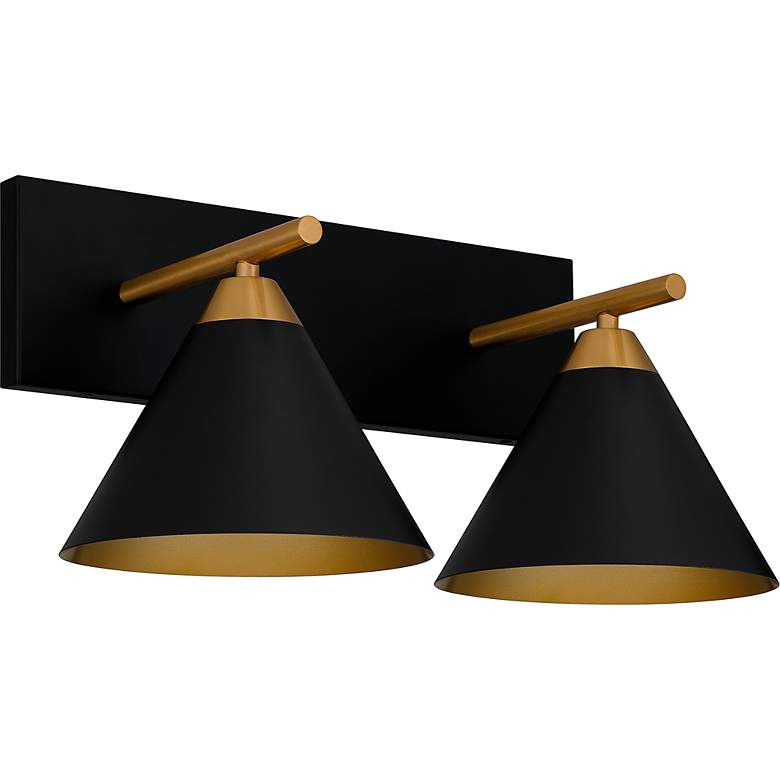 Image 4 Mastro 2-Light Matte Black Bath Light more views