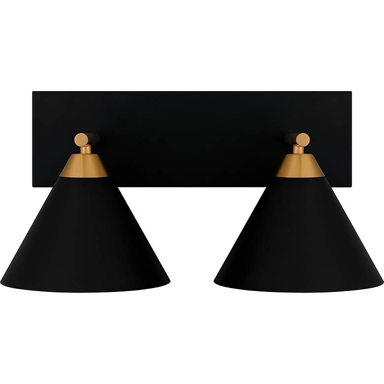 Image 5 Mastro 2-Light Matte Black Bath Light more views