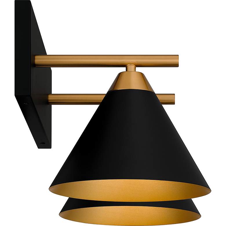 Image 6 Mastro 2-Light Matte Black Bath Light more views