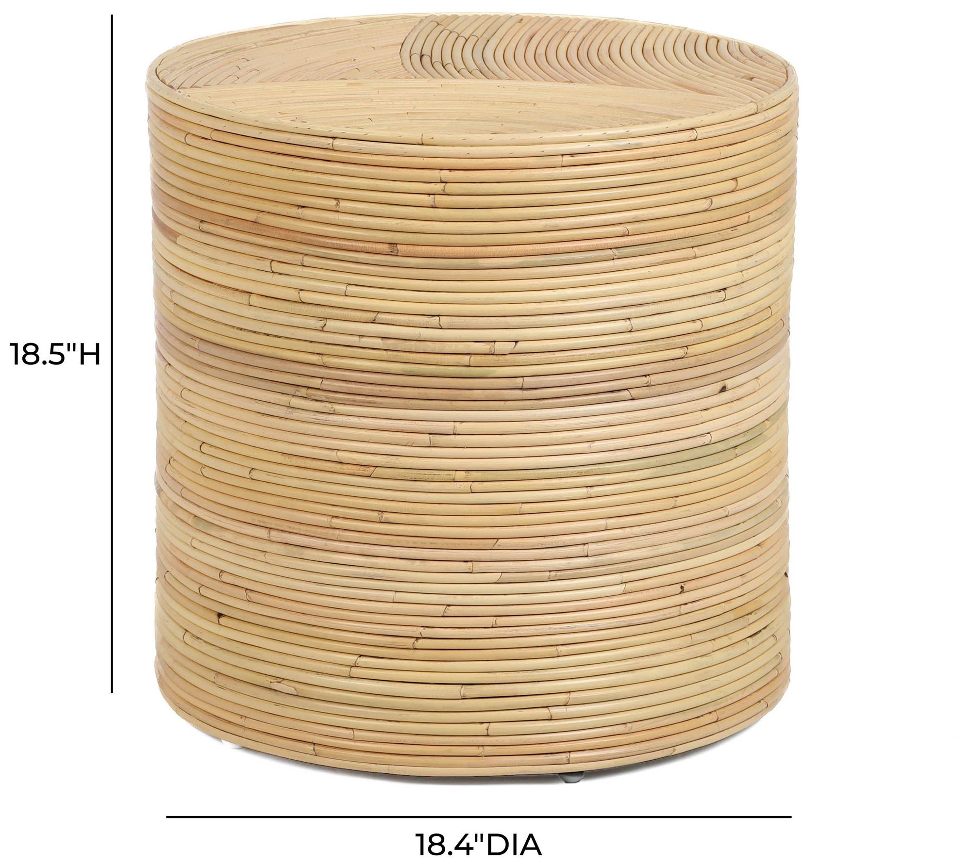 Image 7 Matea Natural Rattan Arch Side Table more views