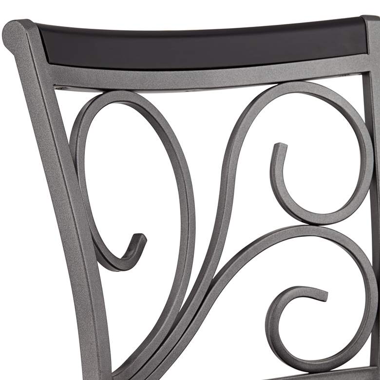 Image 3 Mateo 39 1/2" Charcoal Swivel Counter Stools Set of 2 more views