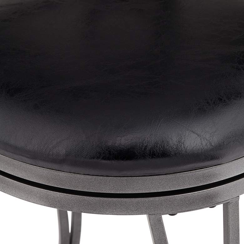 Image 4 Mateo 39 1/2" Charcoal Swivel Counter Stools Set of 2 more views