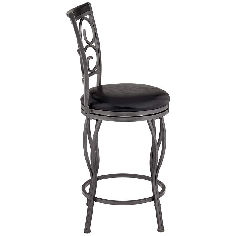 Image 7 Mateo 39 1/2" Charcoal Swivel Counter Stools Set of 2 more views