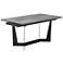 Mateo 94"W Gray Marble Black Steel Extension Dining Table