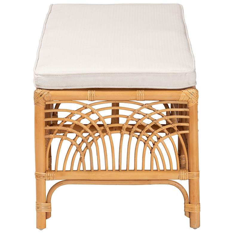 Image 6 Materra 48" Wide Natural Brown Rattan Rectangular Bench more views