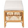 6_Materra 48" Wide Natural Brown Rattan Rectangular Bench more views