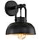 Mather 11" High Bronze Metal Dome Wall Sconce