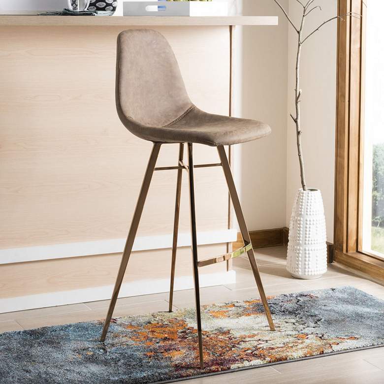 Image 1 Mathison 29" Brown and Copper Barstool