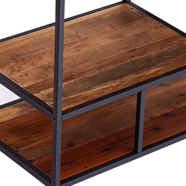 Image 2 Mathry 31 1/2" Wide Natural Reclaimed Wood 3-Shelf Bookshelf more views