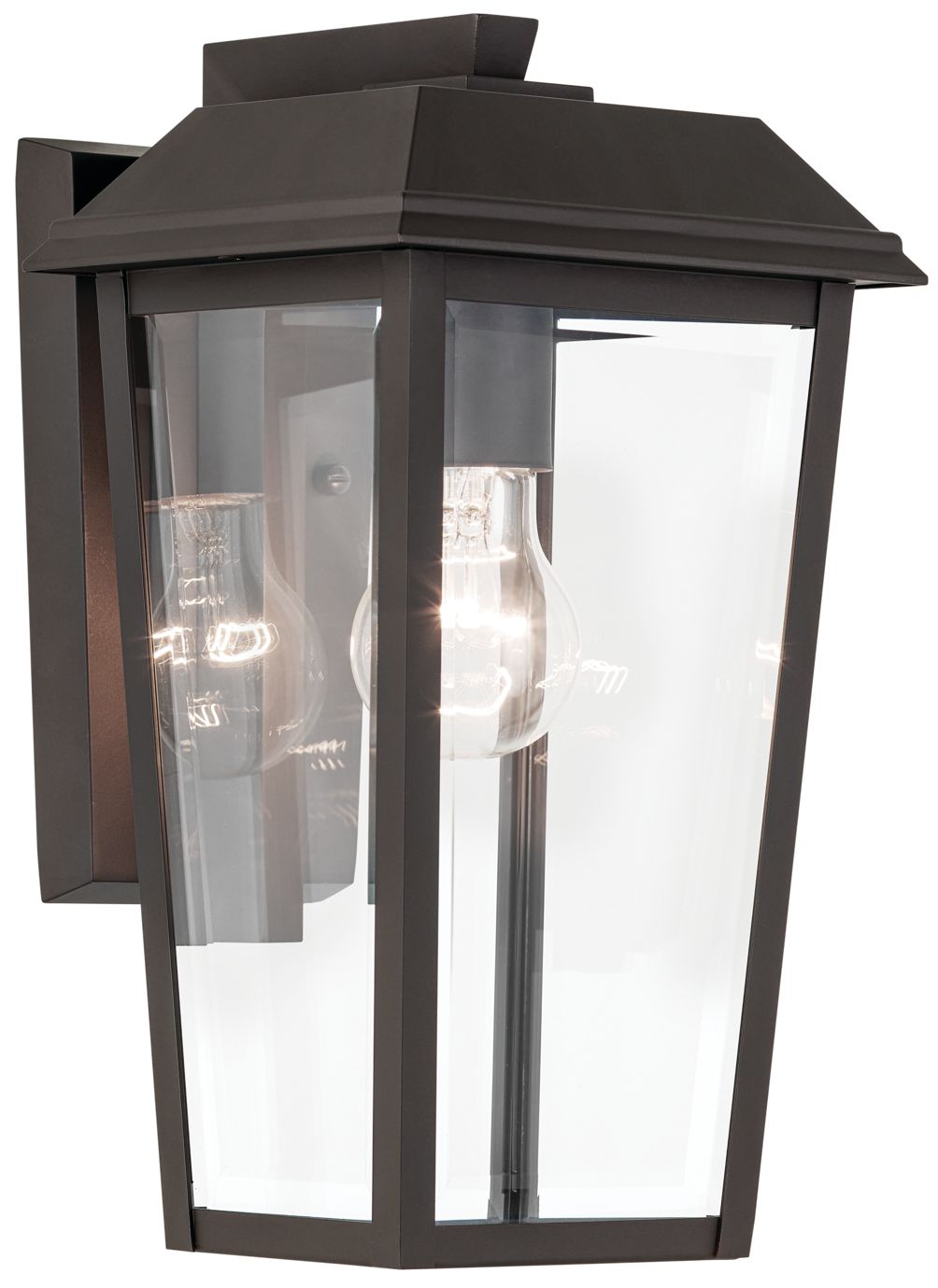 Mathus 1 Light Outdoor Wall Light with Clear Glass in Olde Bronze