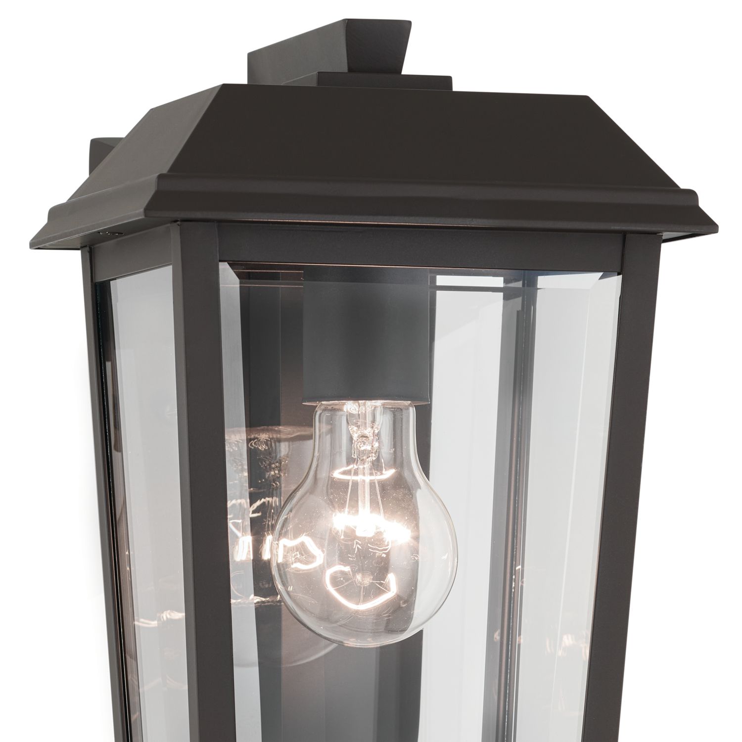 Image 2 Mathus 1 Light Outdoor Wall Light with Clear Glass in Olde Bronze more views