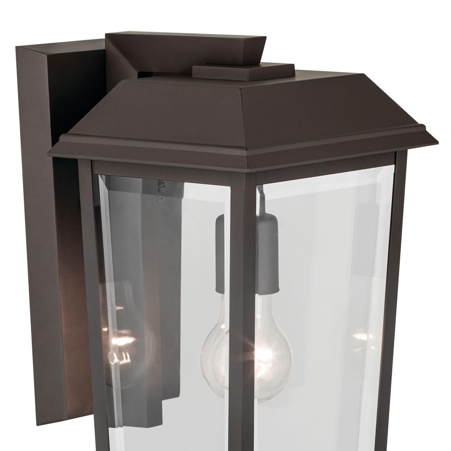 Image 3 Mathus 1 Light Outdoor Wall Light with Clear Glass in Olde Bronze more views