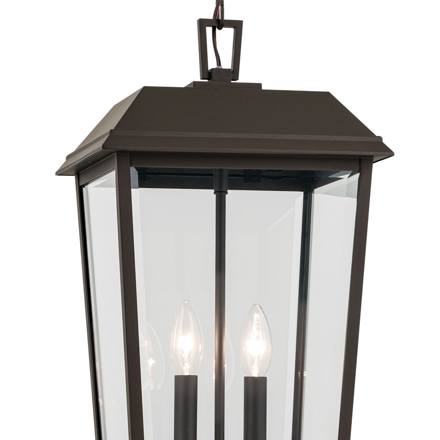 Image 2 Mathus 2 Light Outdoor Pendant with Clear Glass in Olde Bronze more views
