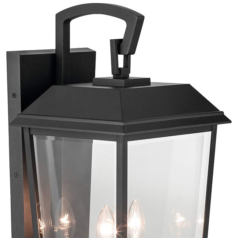 Image 3 Mathus 24 1/4"H Textured Black 2-Light Outdoor Wall Light more views