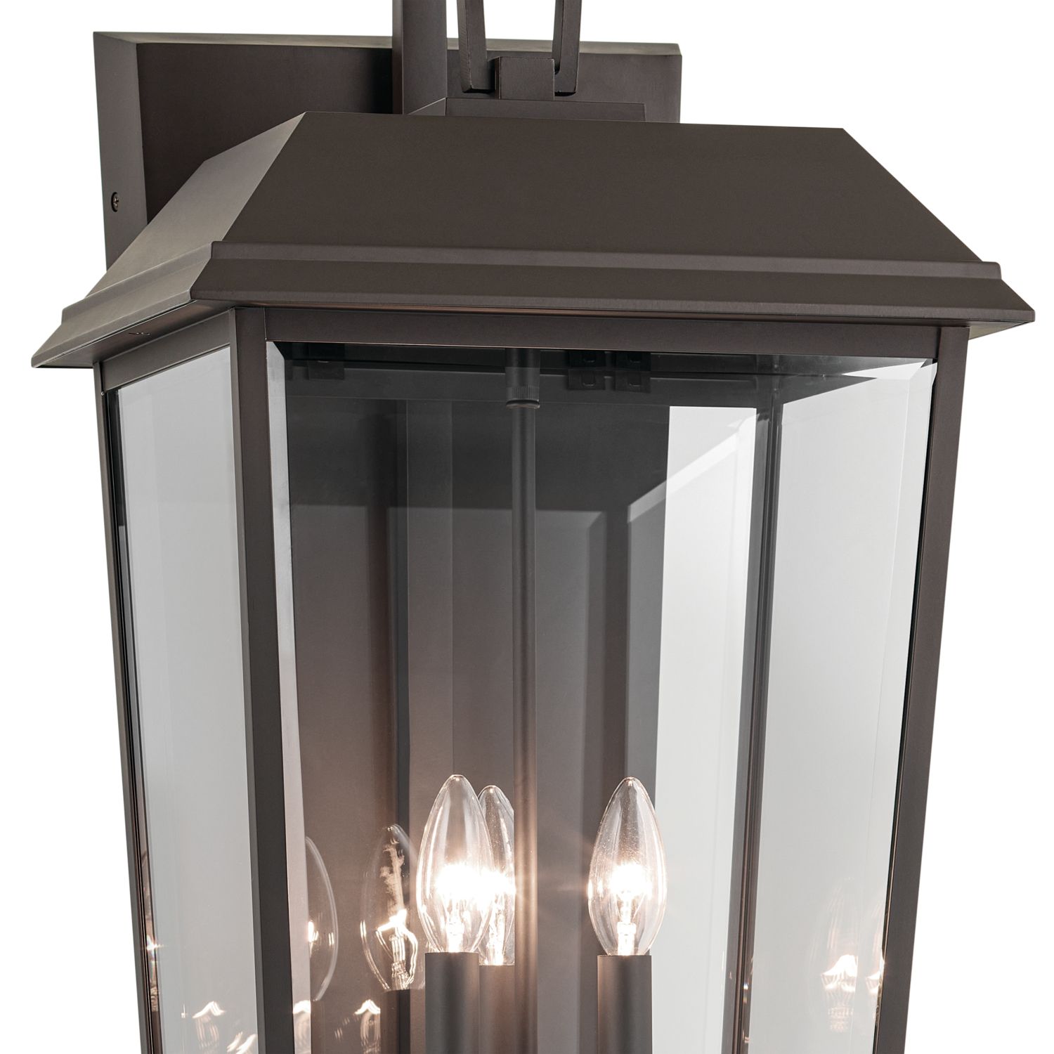 Image 3 Mathus 3 Light Outdoor Wall Light with Clear Glass in Olde Bronze more views